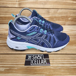 Asics Womens Gel-Venture 7 Running Shoes Blue 1012A476 Low Top Lace Up 8M
